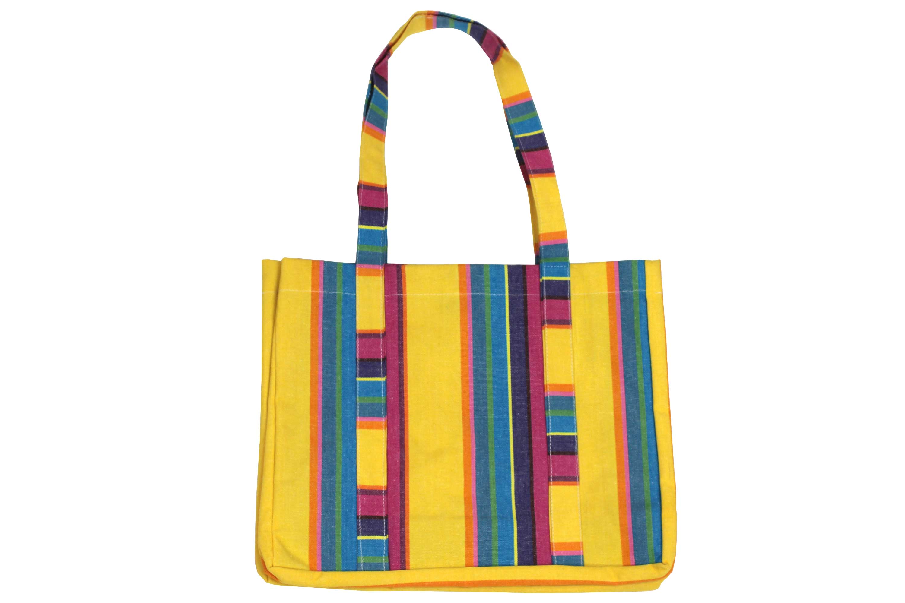 striped beach tote bag