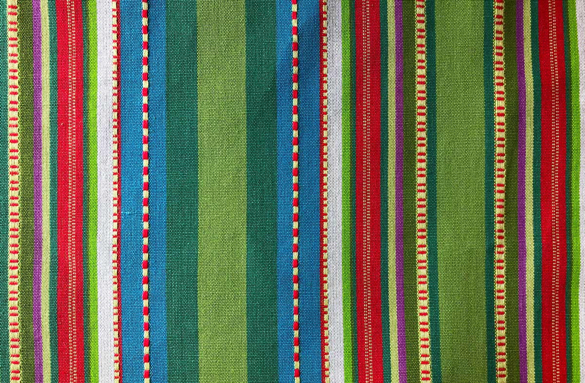 Pretty Green Stripe Fabric - Chequers Stripe