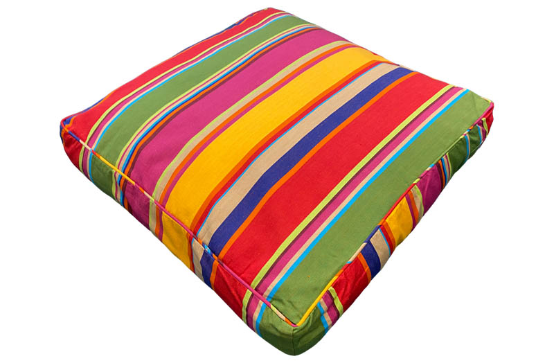 Pink, Green, Gold Large Floor Cushions | The Stripes Company UK