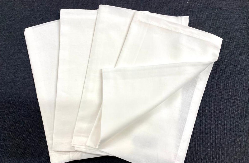 Set Of Four White Mens Hankies - Finest Cotton | The Stripes Company UK