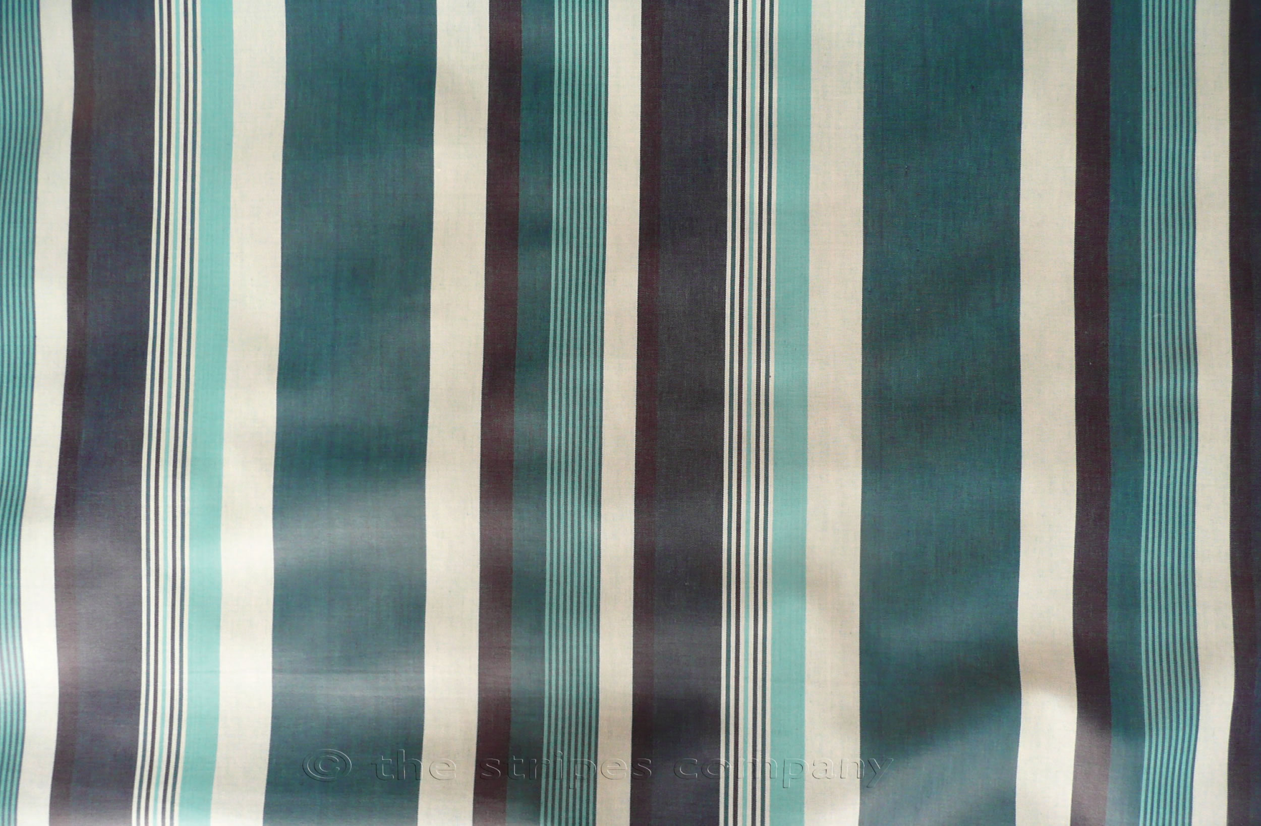 Teal Striped Oilcloth Fabrics | Wipeable Stripe Fabrics Swing Stripes ...