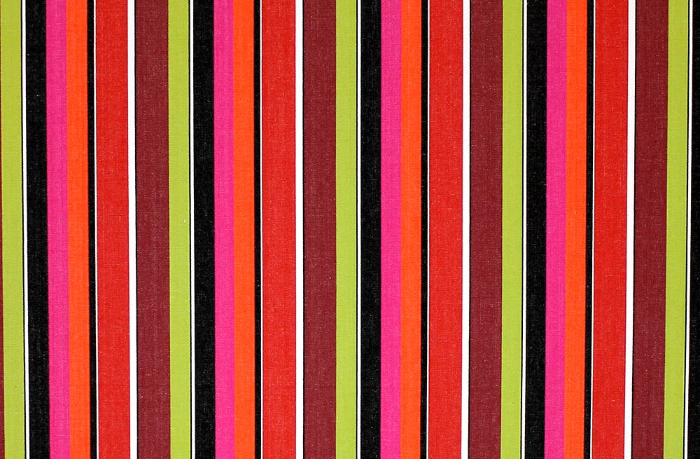 Pink Black And Lime Green Striped Fabric The Stripes Company Uk