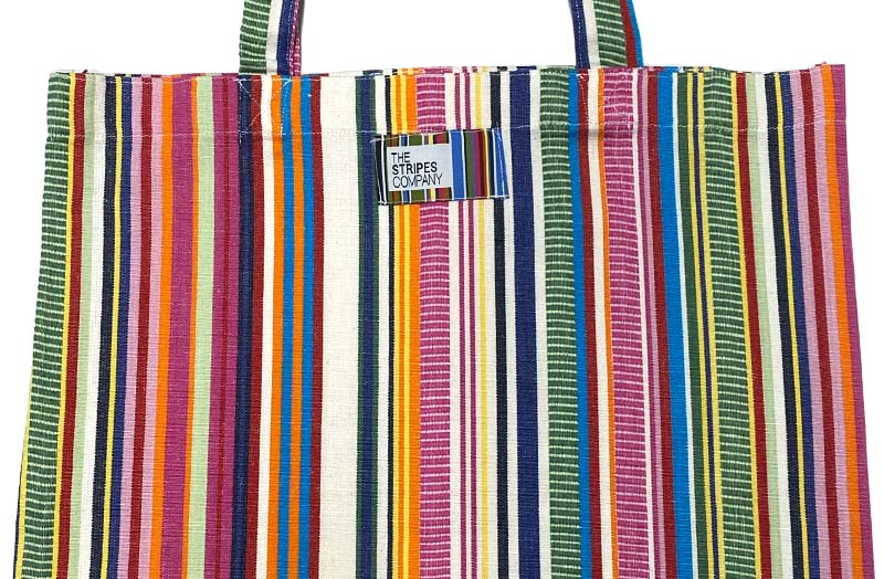 Dobby Weave Bright Stripe Tote Bags | The Stripes Company UK