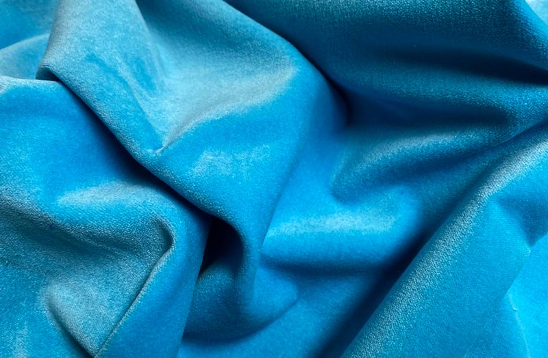 Blue Velvet Fabric, Blue Cotton Velvet Fabric, The Stripes Company
